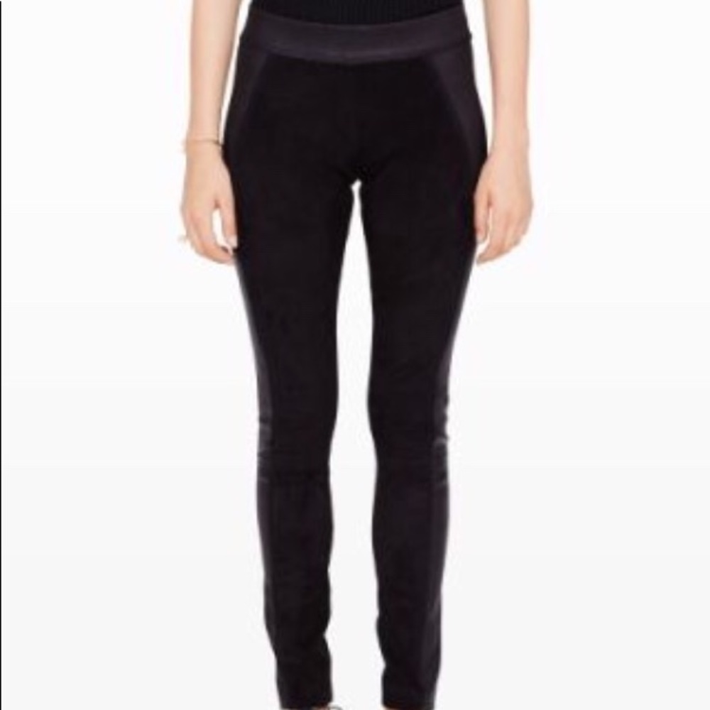 Club Monaco Suede Leather Leggings